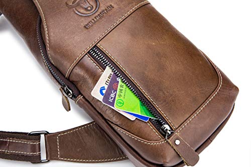 Crossbody leren schoudertas voor mannen, business, casual, sporten, wandelen, reizen, BRON - Image 5
