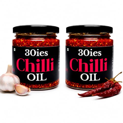 30ies Chilli Oil | Rich Garlic Flavor | Intense Chilli Heat | Pack of 2