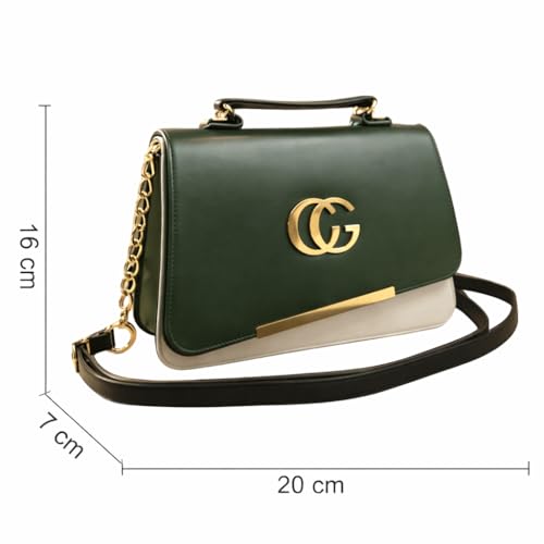Image of ETLIS Women's Stylish Sling Bag | Faux Leather Crossbody Handbag with Gold Chain Strap | Small Shoulder Purse for Daily Use, Party & Travel