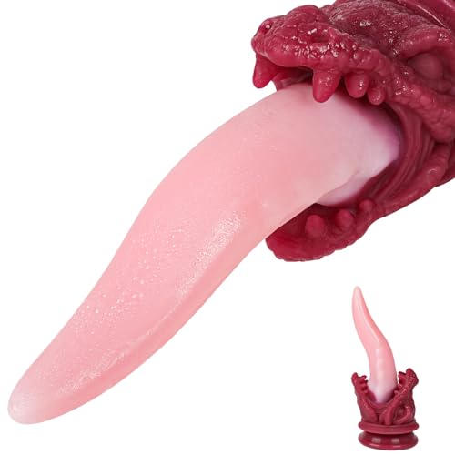 8.66 Inch Realisctic Monster Dildo for Women,Soft Dragon Tongue Shaped Penis, Portable＆Multifunctional Cock for G-spot Stimulation, Dildos Licking Play Suitable for Adult Men and Women Orgasm Sex Toys