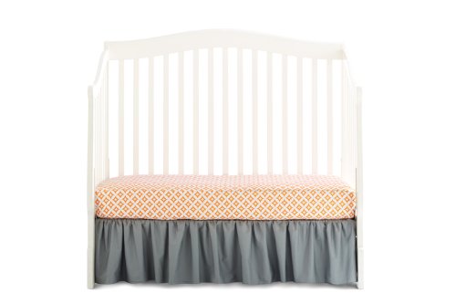 Image of American Baby Company 100% Natural Cotton Percale Fitted Crib Sheet for Standard Crib and Toddler Mattresses, Orange Tweedle Dee Tile, Soft Breathable, for Boys and Girls