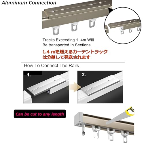 Riel de cortina de aluminio robusto de alta durabilidad para proyectos de diseño interior 4