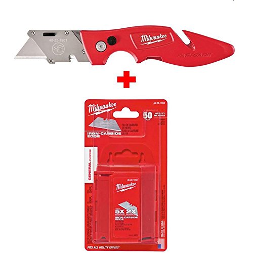 Milwaukee 48-22-1902 Fastback Flip Utility Knife and 48-22-1950...