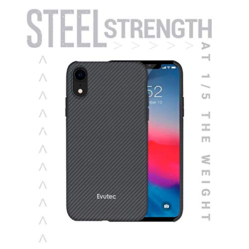 Evutec Case Compatible with iPhone Xr Karbon SP Hard Smooth Anti-Scratch Real Aramid