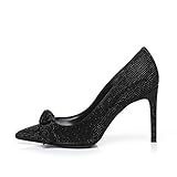  GIARO Madeline Premium High-Heels für Damen - Elegante Stöckelschuhe - Damenschuhe mit hohem Absatz - verführerische Schuhe mit Stilettoabsatz - erhältlich in 3 Farben (Schwarz Crystal, Numeric_38)