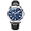 8407|black band Blue Dial