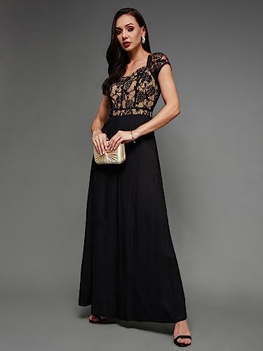 Image of Miss Chase Women's Self Design Cut-Out Georgette Jumpsuit
