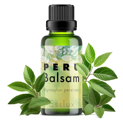 Image of Esslux Peru Balsam Essential Oil - 100% Pure & Natural | Transform Your Space with the Warm, Rich Aroma for Skin, Hair & Aromatherapy - 30 ml