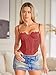 Dealmore Corset Tops For Women Going Out Lace Mesh Date Night Fall Fashion Outfits Clothes Crop Cute Party Strap Tank Red X-Small