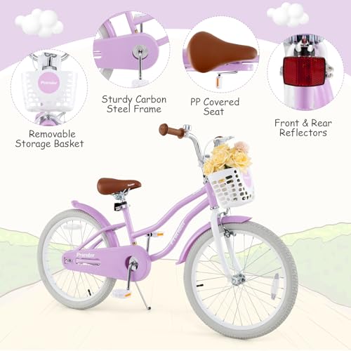 Image of BABY JOY Kids Bike, 12 14 16 18 20 Inch Boys Girls Bike w /Removable Basket