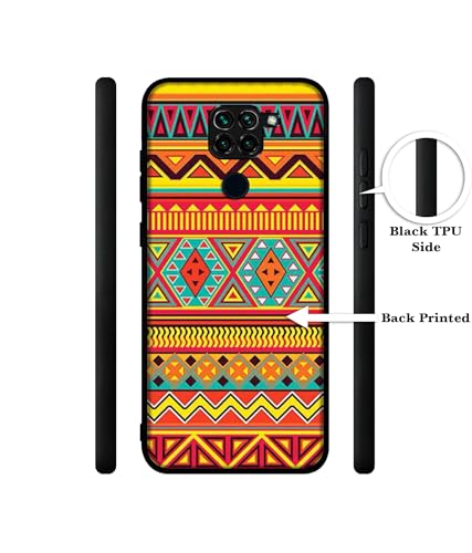 Image of Artistic Rangoli Design Premium 2D Printed Metal Back Case Cover for Mi Redmi Note 9 4G
