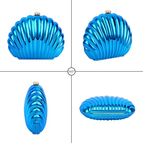 Image of Women Seashell Evening Bag Purse Mermaid Chain Strap Clutch Handbag Shoulder Bag | Seashell