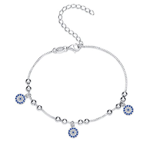 Bracciale in argento Sterling 925 CZ con catena