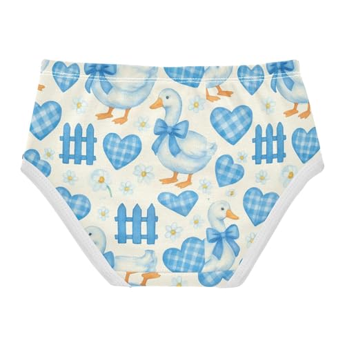 Joisal White Ducks Blue Ribbon Bows Girls Underwear Toddlers 2t Cotton Panties for Girl Cartoon Briefs Kids Undies2