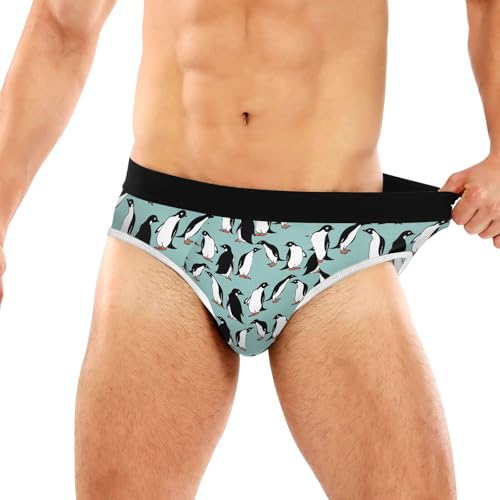 Laprad Men's Penguins Briefs Soft Underwear Comfortable No Fly Panties3