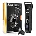 Zesuti 2-in-1 Manscape Trimmer for Men,Body & Groin Hair Trimmers for Men,Bikini Trimmer Women- Wet/Dry Electric Razors for Smooth No-Nick Shaving,IPX7 Waterproof Ball Shaver,LED Display,Black