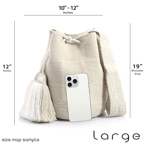 Image of WYOU Designer Wayuu Hand-Crochet Woven Summer Beach Bag for Everyday, Travel-Large Beachy Purse, Colorful Purses for Women