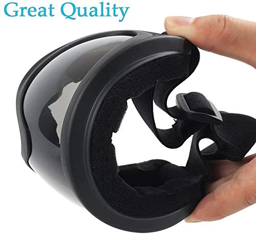 Laosge Airsoft Mask,Mesh Half Face Full Black Set With Uv 400 Anti Fog Goggles #TOP1