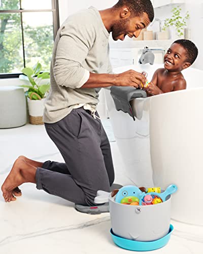 Image of Skip Hop Baby Bath Toy Filled Bucket, Bath Toy & Bucket Gift Set, Grey
