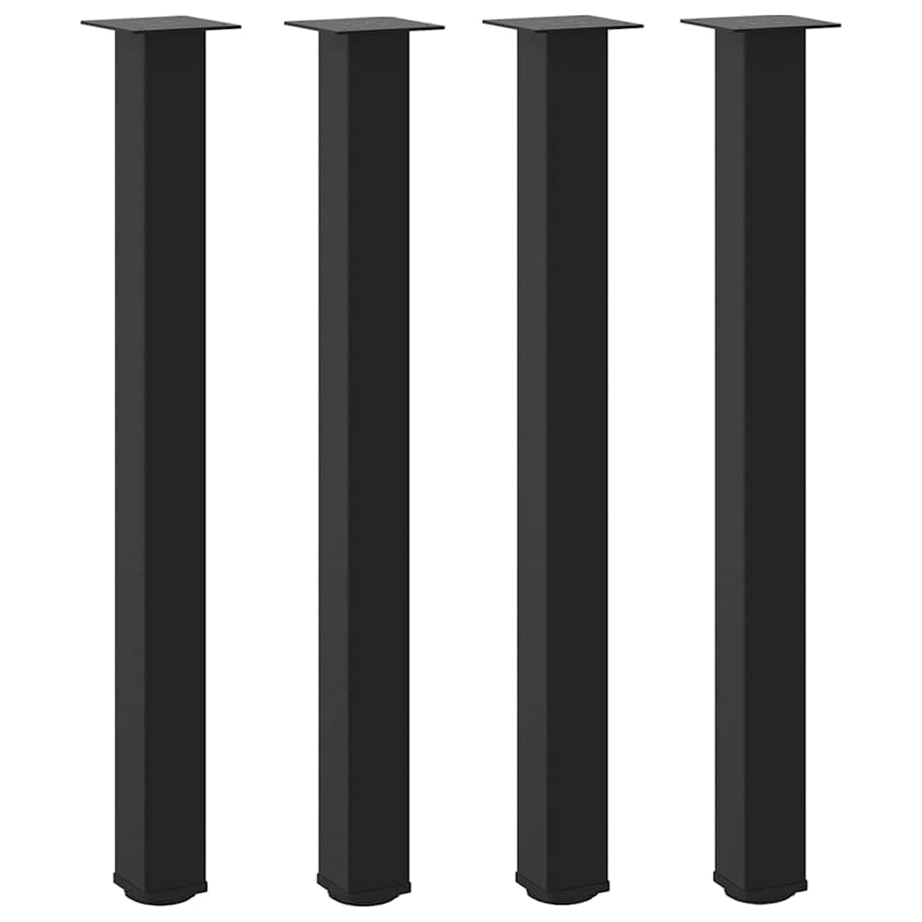 Juego de 4 patas para mesa de bar, color negro, 90 – 92 cm, acero recubierto de polvo, ajustables, con patas niveladoras para mesa alta, muebles, patas robustas, duraderas, modernas