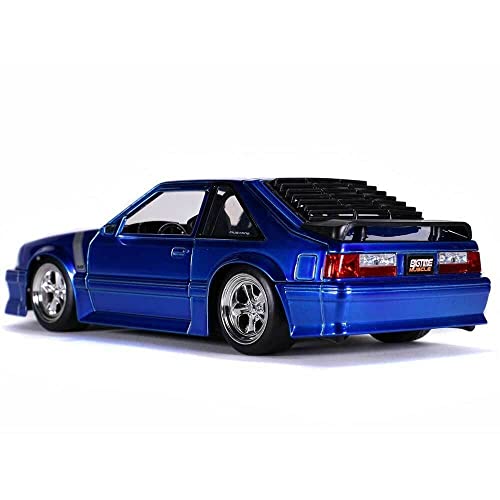 Jada Toys Bigtime Muscle 1:24 1989 Ford Mustang GT Die-cast Car Azul miniatura 5
