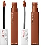 Maybelline New York Super Stay Matte Ink Liquid Lipstick, Long Lasting High Impact Color, Up to 16H Wear, Globetrotter, Brown Beige, 0.17 fl.oz (Pack of 2)