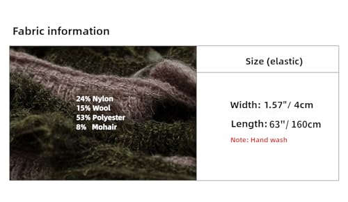 Knitted Skinny Scarf for Women Y2k Thin Scarf Grunge Scarf Streetwear Alt Emo Aesthetic Accessories 7