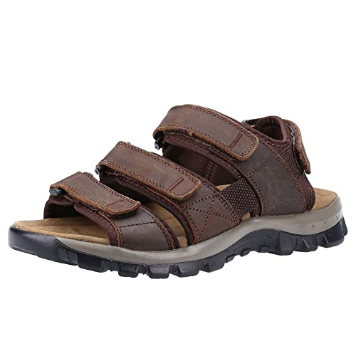 Sandale de marche en cuir marron Cotswold Brize pour homme