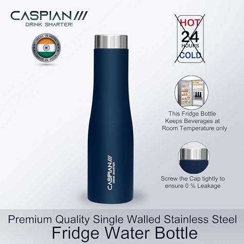 Image of CASPIAN / / / Aqua Stainless Steel Water Bottle (Blue & Green, 1 Litre, Set of 2)| Leak Proof Thunder for Fridge Home Office Travel School Kids Boys Girls Adults Sports Gym Yoga