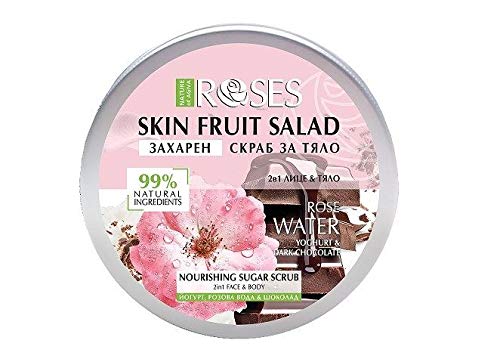 Nature of Agiva Skin Fruit Salat Pflegendes Zuckerpeeling 2in1 Gesicht und Körper mit Rosenwasser, Joghurt und dunkler Schokolade 200 ml Cover