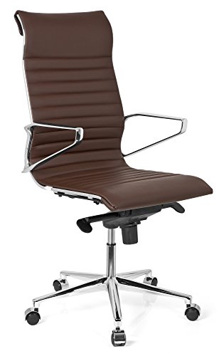 Office Chair/Executive Chair PARIBA I Leather Brown hjh OFFICE