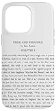 Jane Austen Pride and Prejudice Vintage Text Gift T-Shirt Case for iPhone 14 Pro Max
