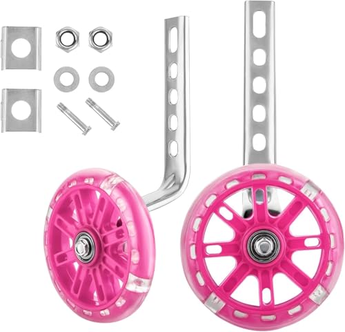 M.J COMFY-LIFE Kids Bike Stabilisers Training Wheels for 12-20 (Pink)