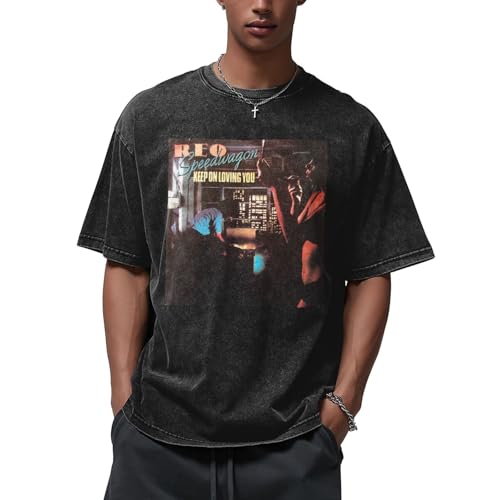 REO Rock Speedwagon Adult Ultra Cotton T-Shirt.Cotton,Heavyweight Cotton Black