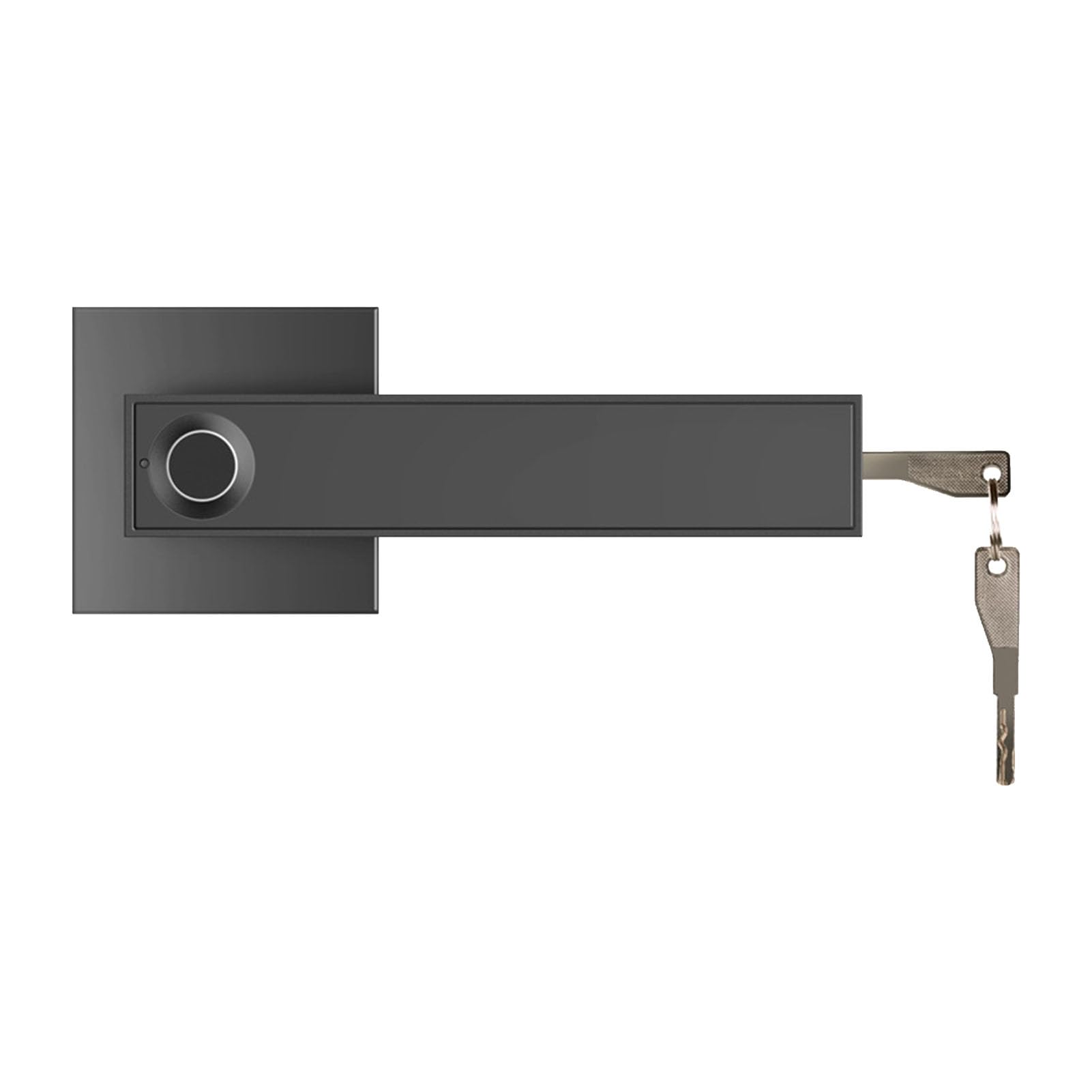 Fingerabdruck-Smart-Türhebelschloss-Set mit Hoher Haltbarkeit für die Innentür des Home Office (Schwarz)
