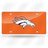 NFL Denver Broncos Laser Cut License Plate, Orange