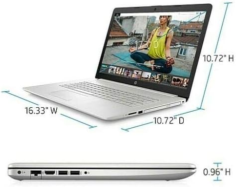 HP 17-by3065st 17.3" Notebook 10th GEN i5 8GB RAM 128GB SSD + 1TB HDD DVDRW Windows 10 17.3" HD+ 1600X900
