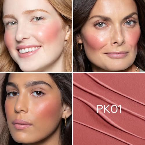 Image of FOCALLURE Cream Blush Makeup,Buildable Blush Stick for Cheeks,Matte and Dewy Finish,Long Wearing,Easy Application,Lightweight Multi Stick (PK01)