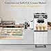 Commercial Ice Cream Maker with Two 12L Hoppers, 3 Flavors Soft Serve Machine. 2450W Compressor, Soft Ice Cream Machine with LCD Panel for Restaurants Snack Bar