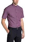 Linie: Eterna - Modern Fit eterna Kurzarm Hemd MODERN FIT Popeline kariert,Rot/Blau,W39, Länge Kurzarm