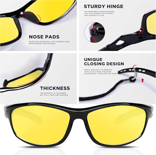 Image of RIVBOS Sunglasses for Men Women Polarized UV Protection Sports Fishing Driving Shades Cycling RB833