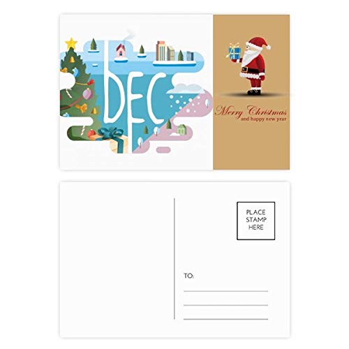 Cartes postales Père Noël de décembre en lot de 20 pour partager la magie des fêtes
