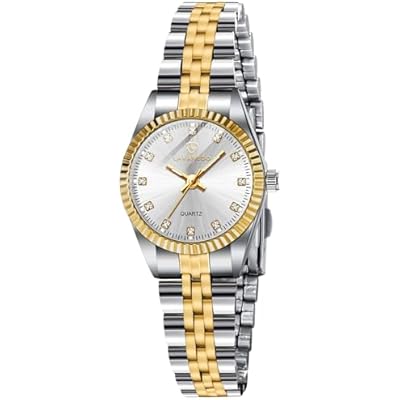 Watches for Women, Small Gold Womens Watches, Stainless Steel Ladies Wrist Watches, Waterproof Analog Watch with Luminous and Japanese Quartz Movement, Dainty Dress Watch, Gifts for Women