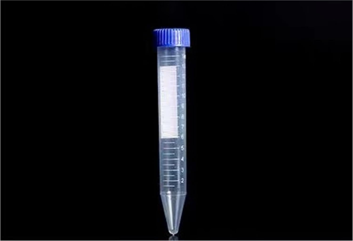 100 Pieces/Pack 15mL Bullet-Shape Plastic Centrifuge Tube Laboratory Centrifugal Tube