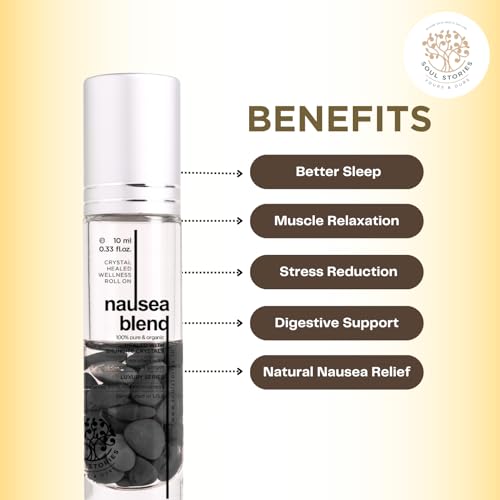 Image of Soul Stories Nausea Relief Roll-On - 10ml | Soothing Essential Oil Blend for Nausea, Stomach Discomfort & Dizziness | Helps Relax Body & Mind | Infused with Ginger, Peppermint, Fennel & Chamomile Oils