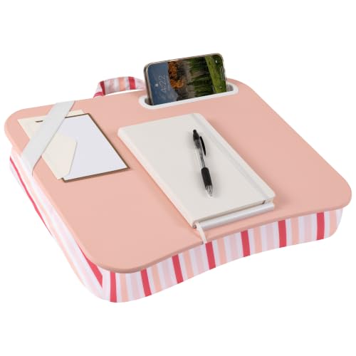 Image of LAPGEAR Designer Lap Desk - Pink Stripes, Fits 15.6 inch Laptops