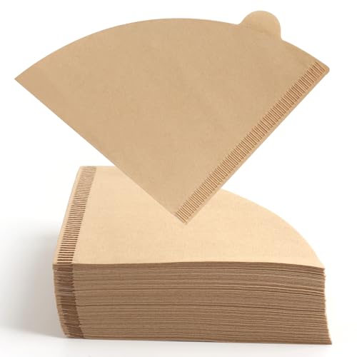 Coffee Filters, 100 Count Size 02, Natural Paper Coffee Filter,100 Count 1-4 Cups Unbleached V02 Disposable Coffee Filter Paper