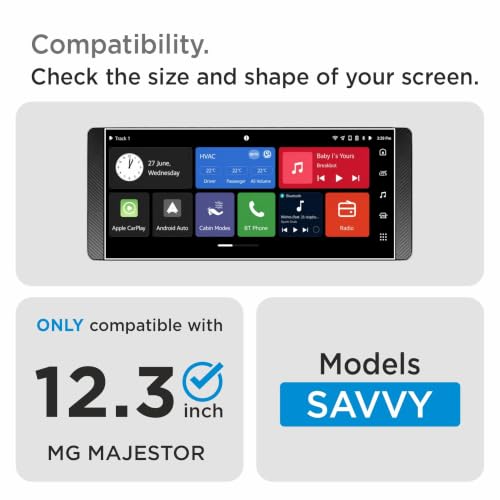 Image of Spartan Shield [2 PACK] SCREEN GUARD For MG MAJESTOR 2026 || 12.3 INCH INFOTAINMENT TOUCHSCREEN + INSTRUMENT CLUSTER PROTECTOR | Anti Scratch | Water Resistant | HD Clear | High Touch Sensitivity | Windsor 2025 Car Accessories [Not Tempered Glass] (Majestor Info+Speedo Glossy)