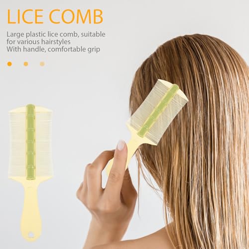 Hemobllo 6pcs Fine Tooth Lice Combs with Long Handle for Hair and Scalp Care, Double-sided Plastic Flea Brush Set in Black and Green, Suitable, Adults, Cats, Dogs, and Rabbits - Image 8