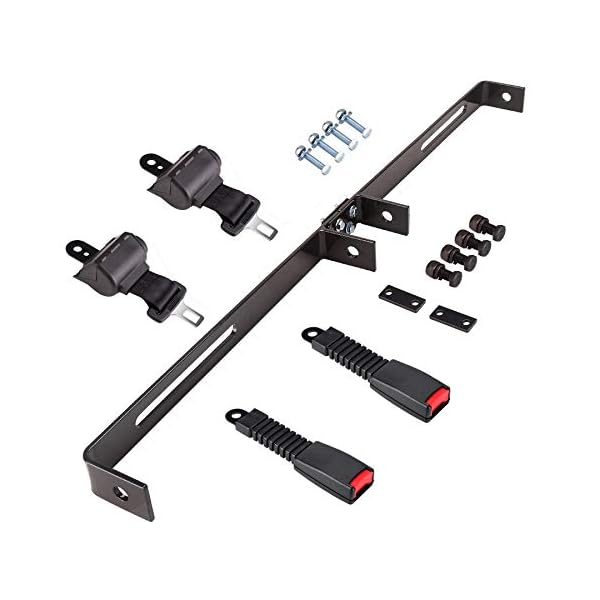 10L0L Universal 2 Passenger Golf Cart Seat Belt Bracket Kit for EZGO